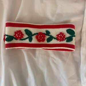 Gucci Red and White Floral Headband